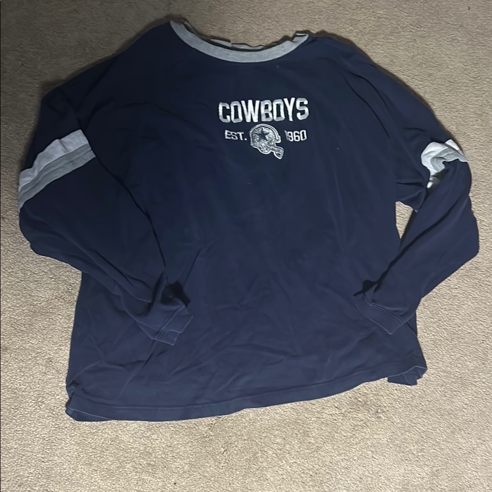 Cowboys Navy Long Sleeve Shirt